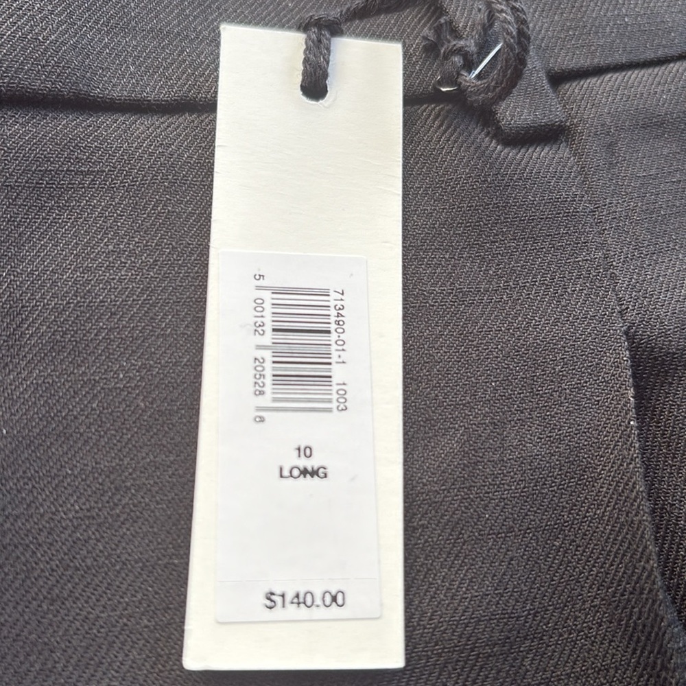 NWT Banana Republic SoHo Mid Rise Pleated Wide Leg Drapey Black Pant Sz 10 L - Picture 5 of 8